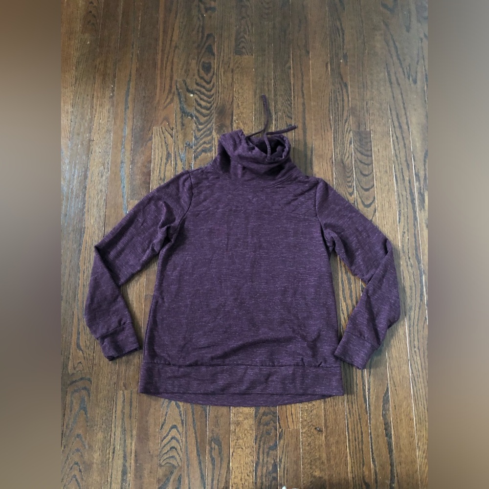 32 Degree Heat Women’s S Dark Heathered Maroon Turtleneck Long-Sleeve Sweatshirt